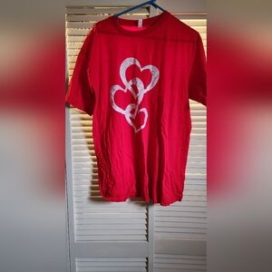 Red T-Shirt with Heart Design